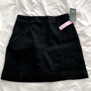 Black mini skirt